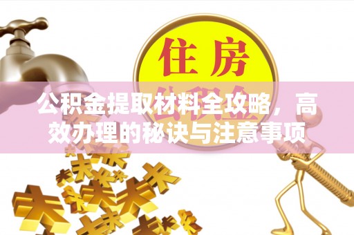 金沙公积金提取材料全攻略，高效办理的秘诀与注意事项
