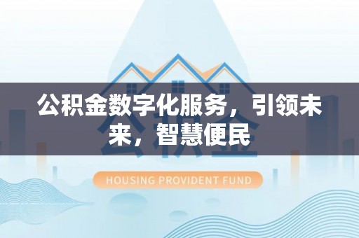 金沙公积金数字化服务，引领未来，智慧便民