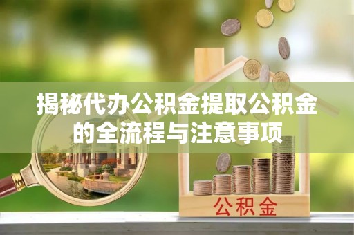 金沙揭秘代办公积金提取公积金的全流程与注意事项