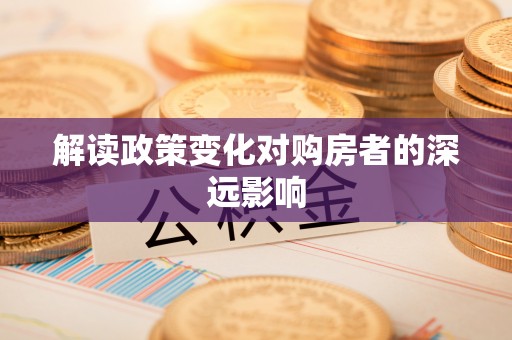 金沙解读政策变化对购房者的深远影响