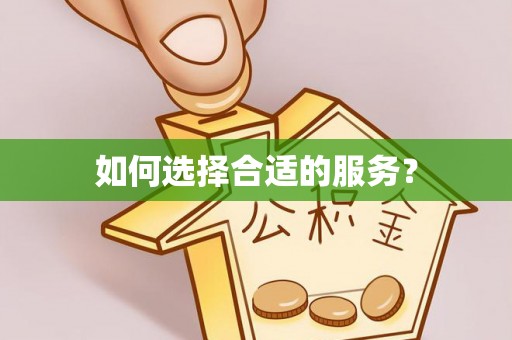金沙如何选择合适的服务？